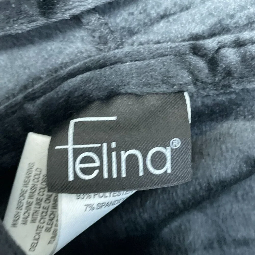 Felina Women's M Velour Hoodie & Jogger Set Black L1276